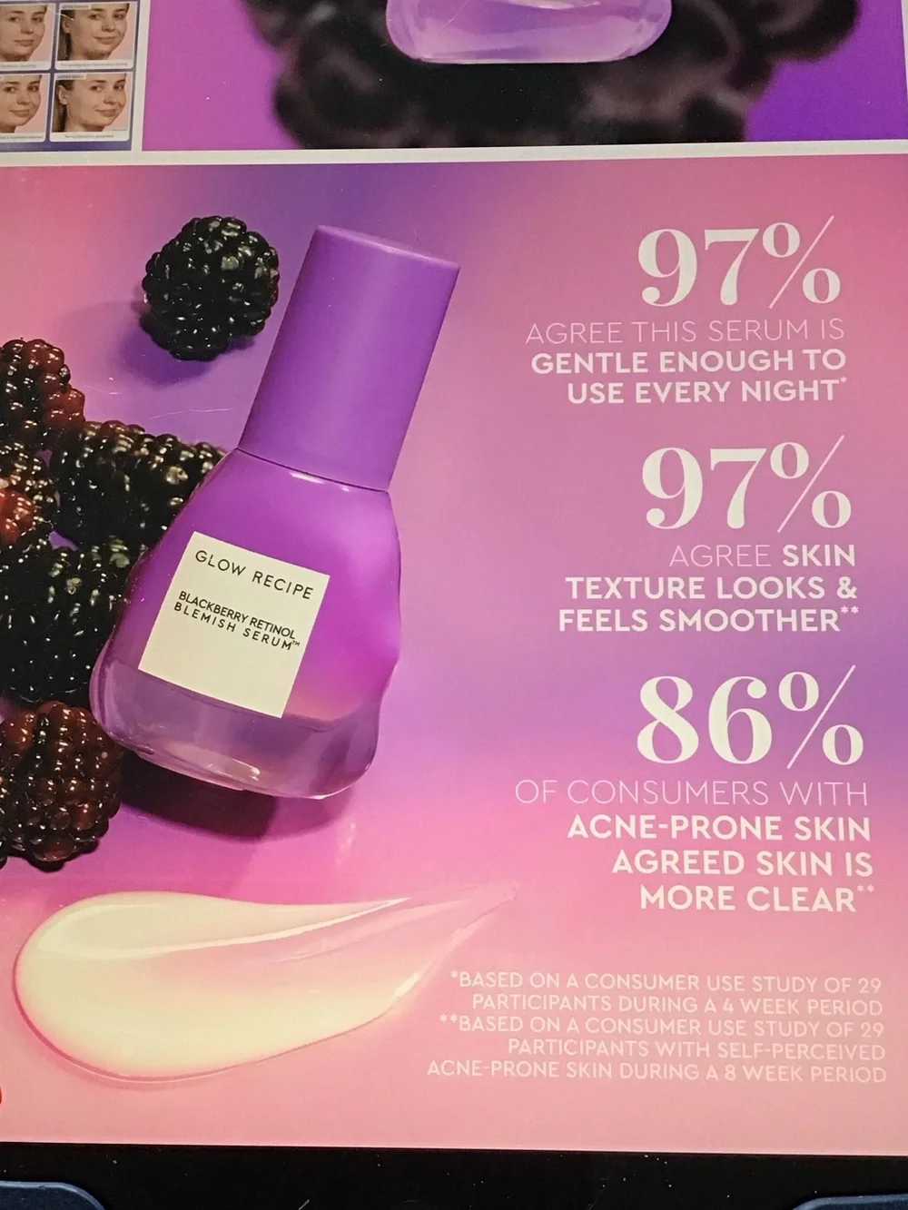 New Glow Recipe Purple Blackberry Retinol Blemish Serum
